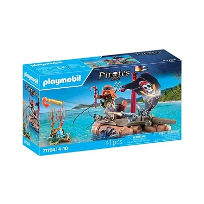 Playmobil Pirates Treasure recovery on a pirate raft