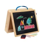 Cra-Z-Art Two-Sided Tabletop Wooden Easel - 19 pcs