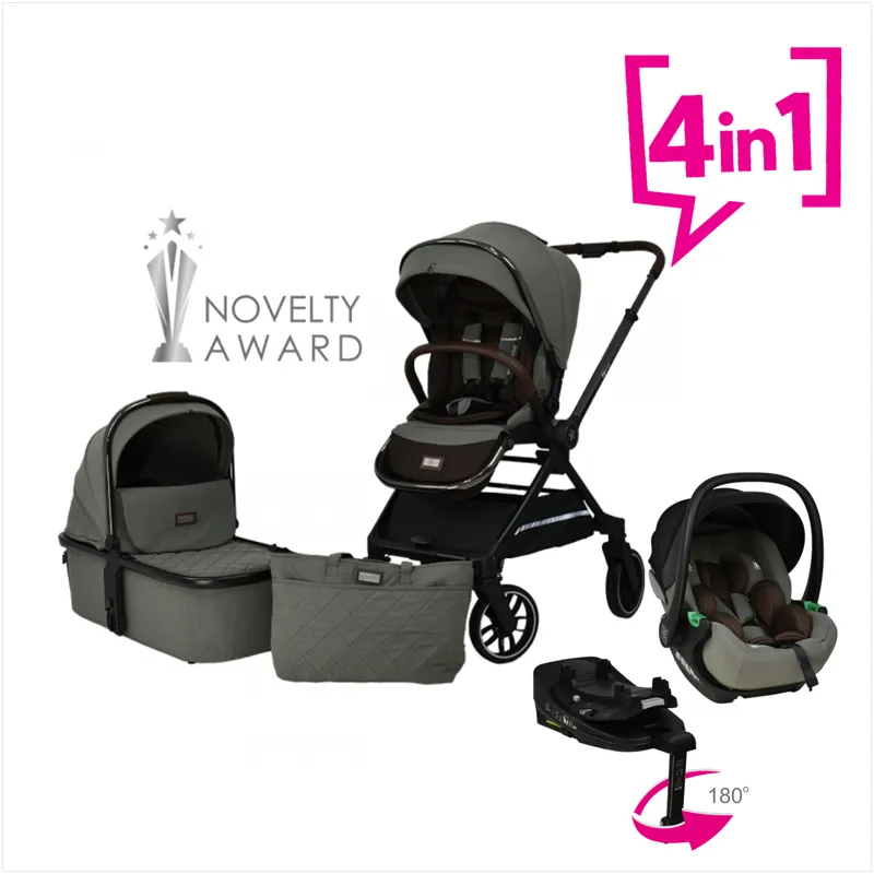 Bebe Stars Modular System Mirage 4in1 Olive with isofix 180°