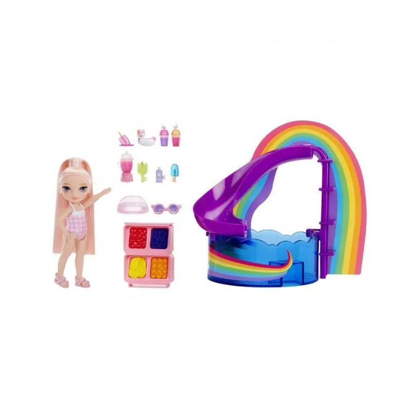 Rainbow High Littles Pool with Blush Doll