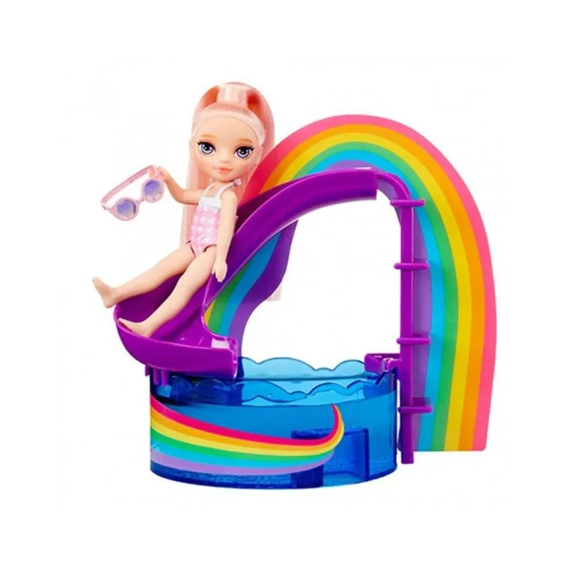 Rainbow High Littles Pool with Blush Doll