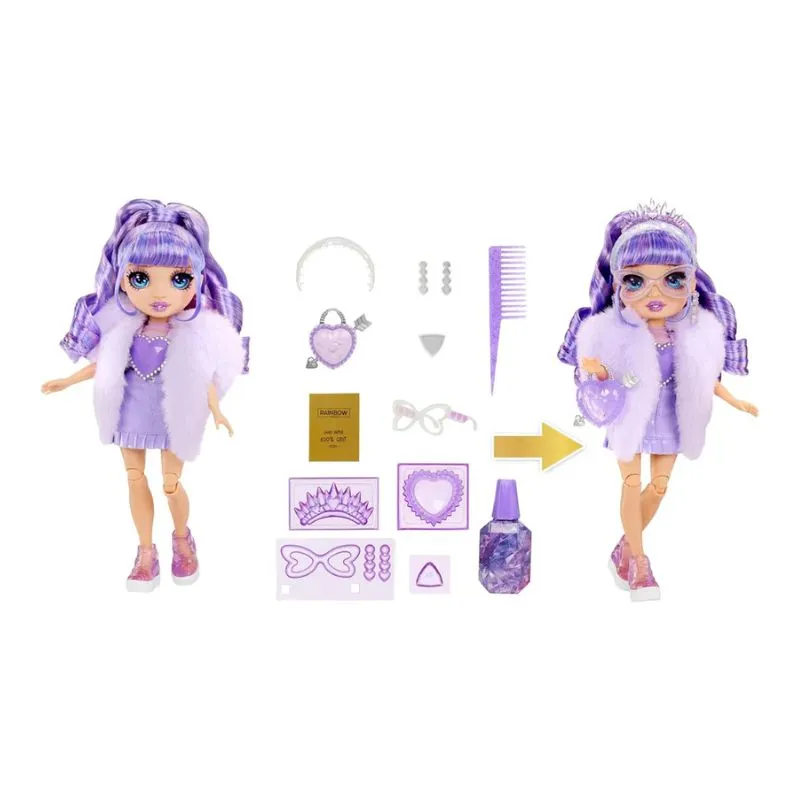 Rainbow High Crystal Fashion Doll - Violet
