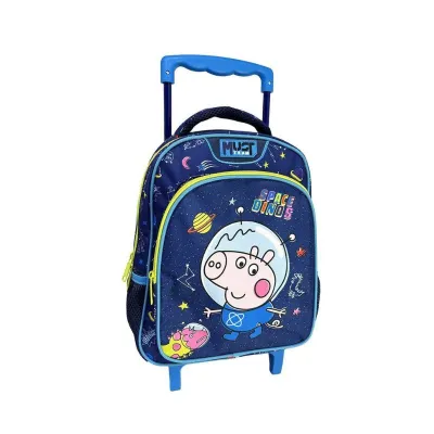 Must School Trolley Backpack Kindergarten Peppa Pig George Space Dinos 2 Cases