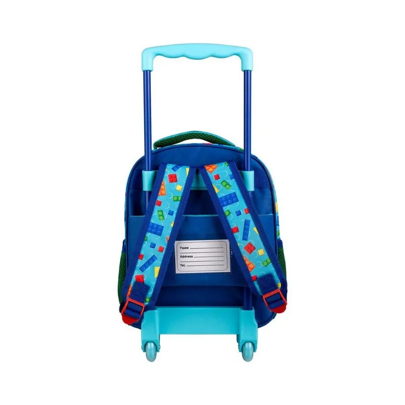 Must Team Bricks Toddler Trolley School Bag with 2 compartments