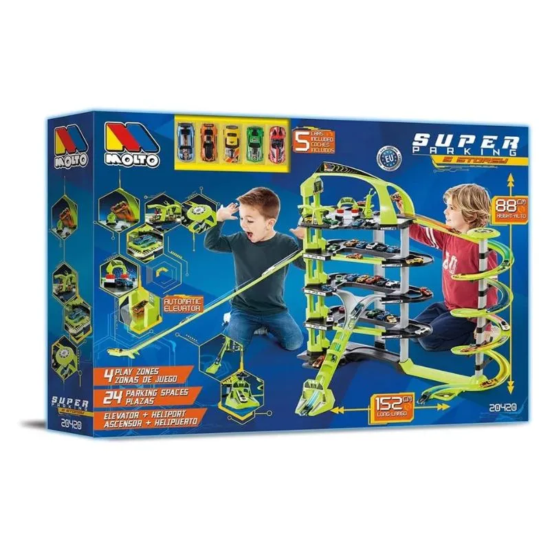 Molto Super Parking Garage 5-storey Playset