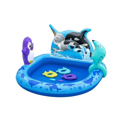 Bestway Polar Pals Kids Inflatable Paddling Pool with Play Center