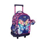 Must Team Butterfly Primary School Trolley School Bag with 3 cases