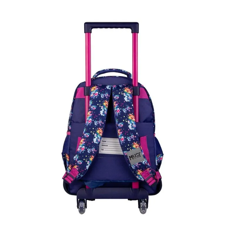 Must Team Butterfly Primary School Trolley School Bag with 3 cases