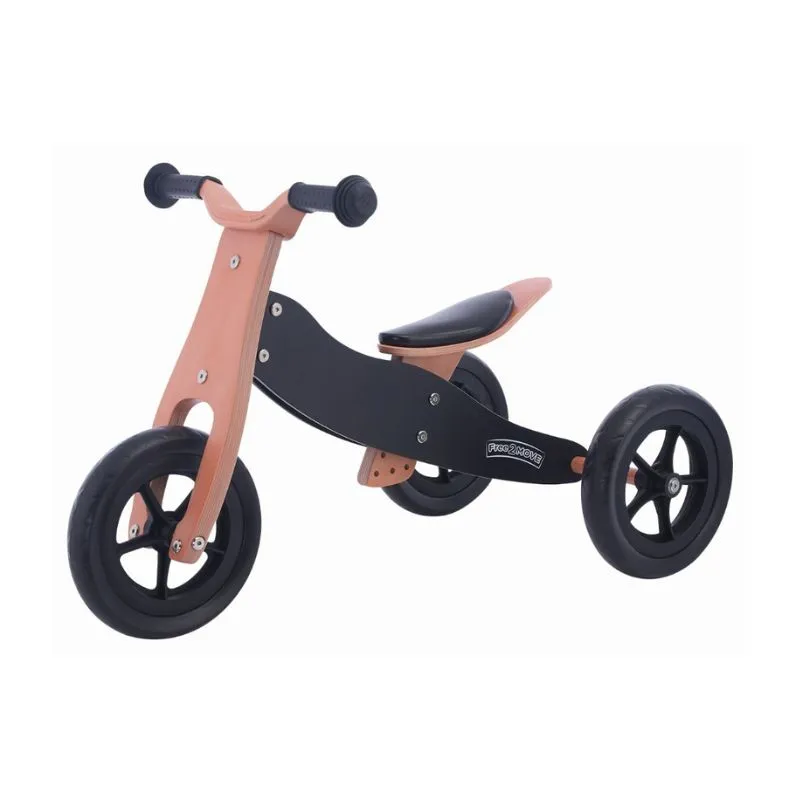 FreeOn Trcycle and balance bike 2in1, Rider plus black