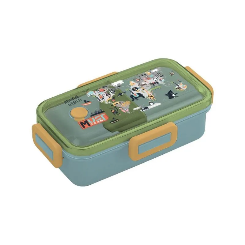 Must Team 700ml PP Plastic Lunch Box , Animal World