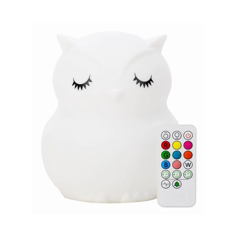 FreeOn Night light Owl with remote control
