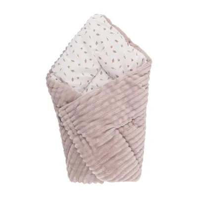 FreeOn 2 in 1 – carrier cover and blanket Leafs, beige