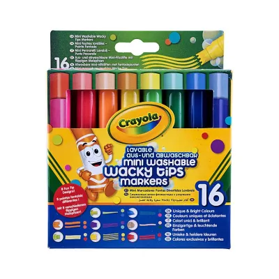 Crayola 16 Mini Washable Wacky Tips Markers