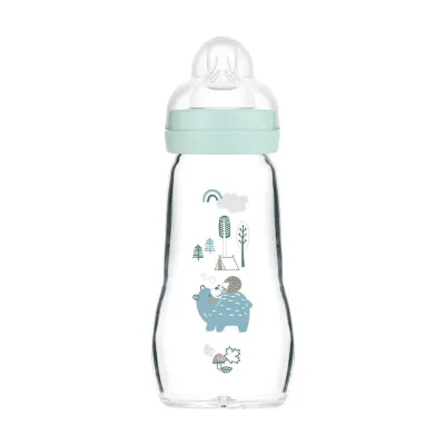 MAM Feel Good 260ml Glass Baby Bottle 2+ months, single pack