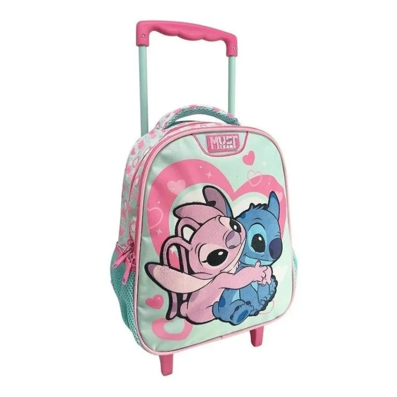 Kindergarten Trolley Backpack  2 Cases Stitch & Ange