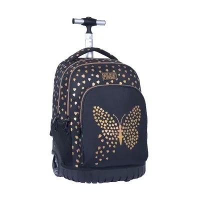 Must Team Elementary Trolley Backpack Gold Butterfly