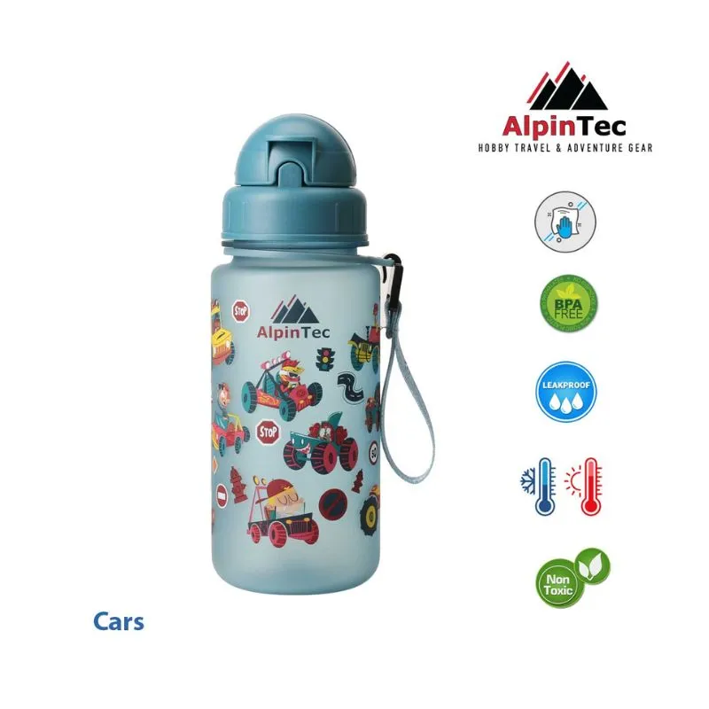 AlpinTec Kids Water Bottle 400ml Cars