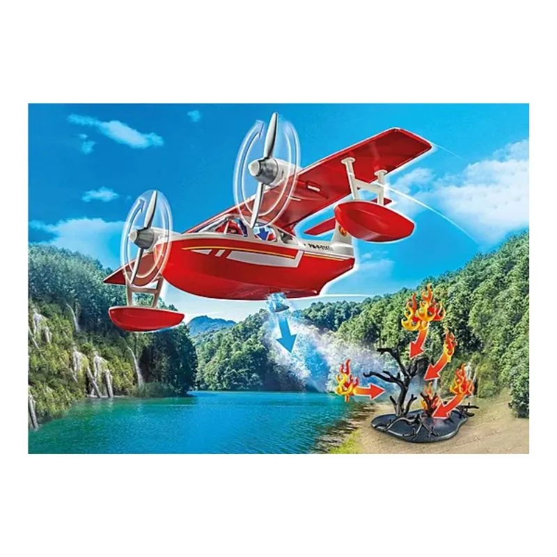 Playmobil City Action Firefighting plane with extinguishing function