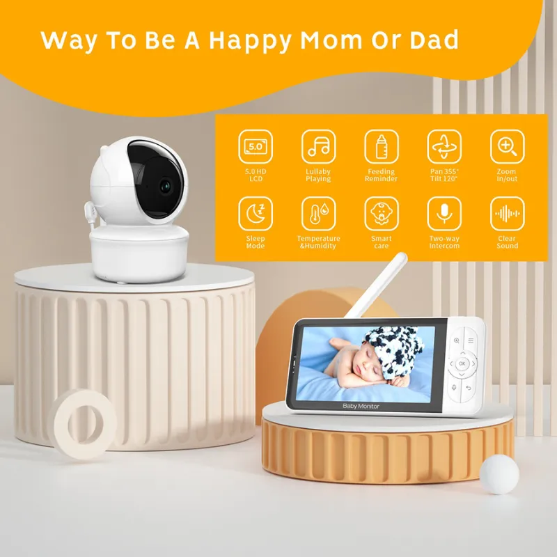 Bebe Star Baby monitor with rotating camera & W-Fi Bebe Stars 5″