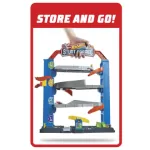 Hot Wheels City Stunt Garage Playset With 1 Toy Car in 1:64 Scale & Storage For 20+ Vehicles