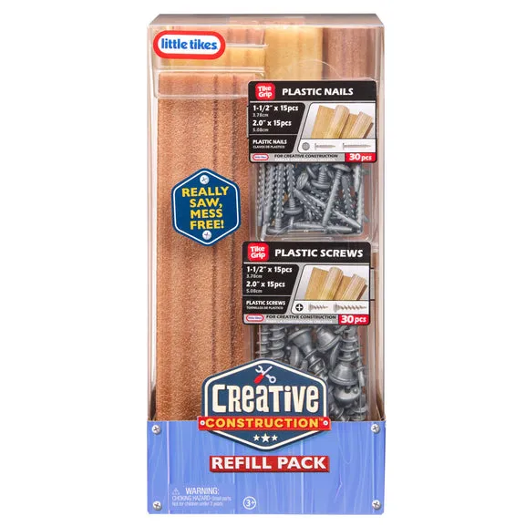 Little Tikes Creative Construction Wood, Nails, & Screws Bundle