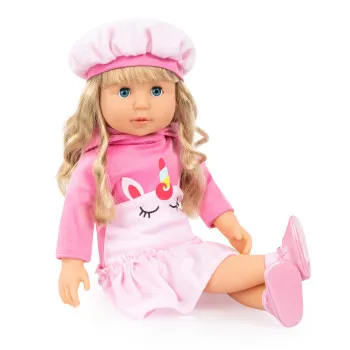 Bayer Charlene Dolls Unicorn With Laugh & Kiss Sound, Baby Doll Playset