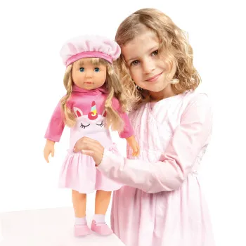 Bayer Charlene Dolls Unicorn With Laugh & Kiss Sound, Baby Doll Playset