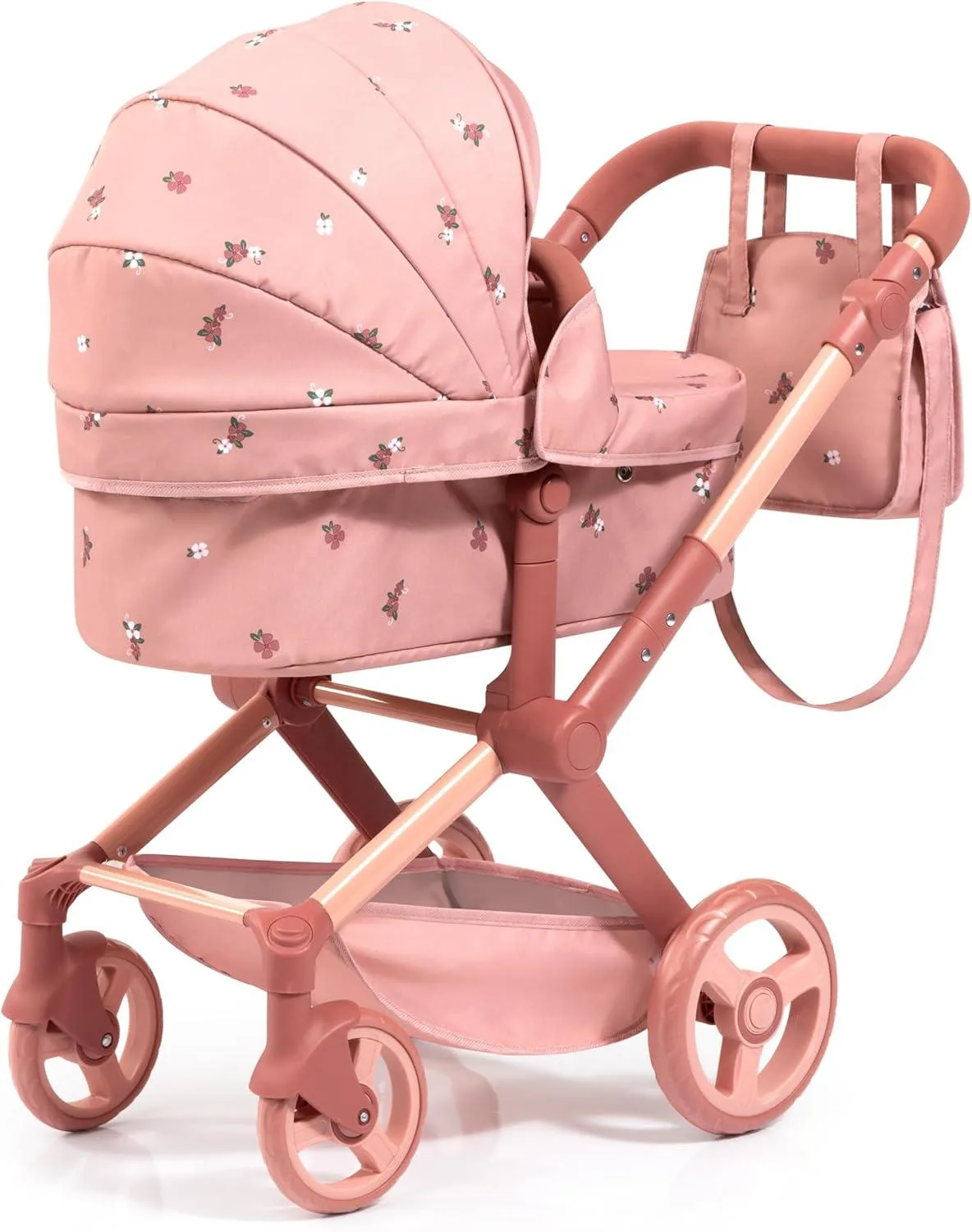 Bayer Design Dolls Pram Xeo with Fabric Ribbon - Pink