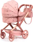 Bayer Design Dolls Pram Xeo with Fabric Ribbon - Pink
