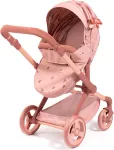 Bayer Design Dolls Pram Xeo with Fabric Ribbon - Pink