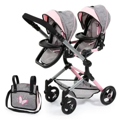 Bayer Design Dolls Twin Doll Pram Neo