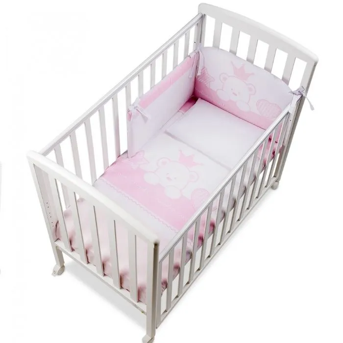 Italbaby Baby Re mantinel with pink bed linen