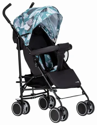 FreeOn Stroller Simple, green & blue leaves