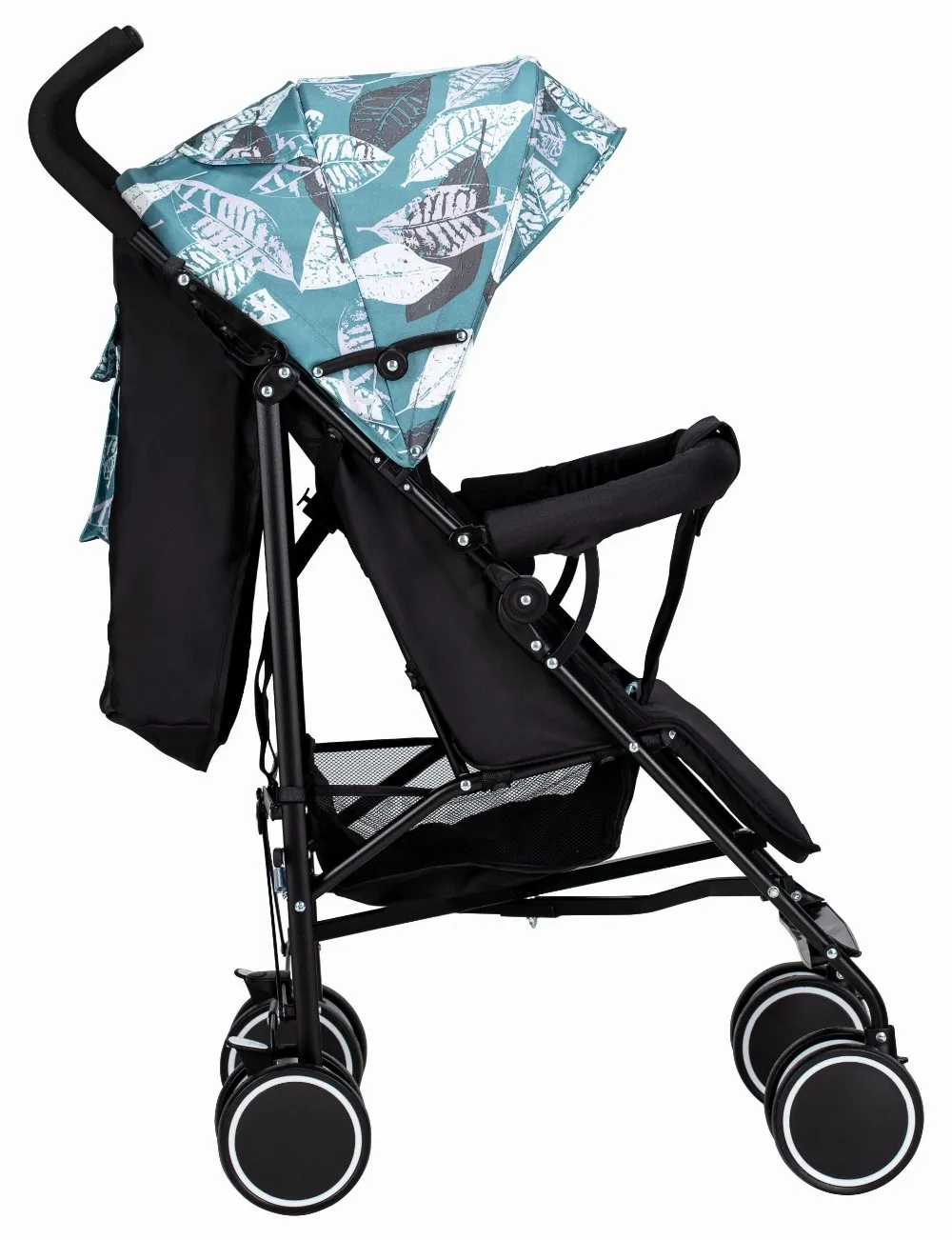 FreeOn Stroller Simple, green & blue leaves