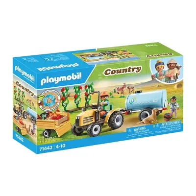 Playmobil Tractor with trailer and water tank