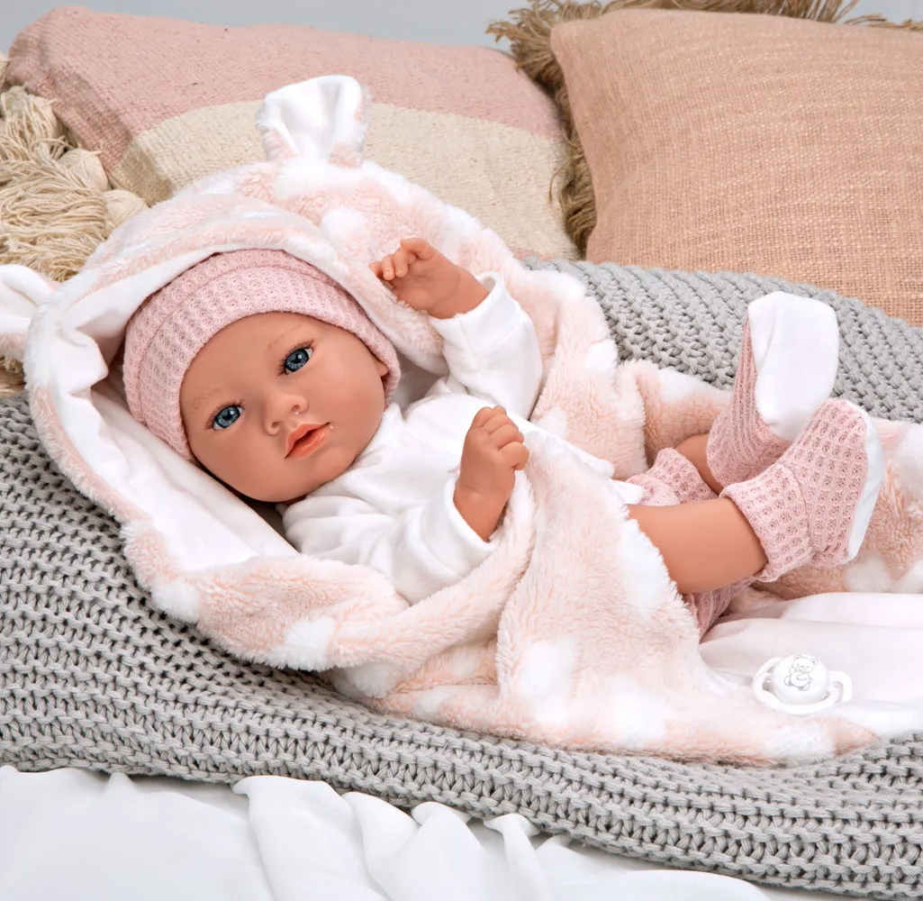 Aria Dolls Elegance Aria Pink Weighted Doll with Blanket