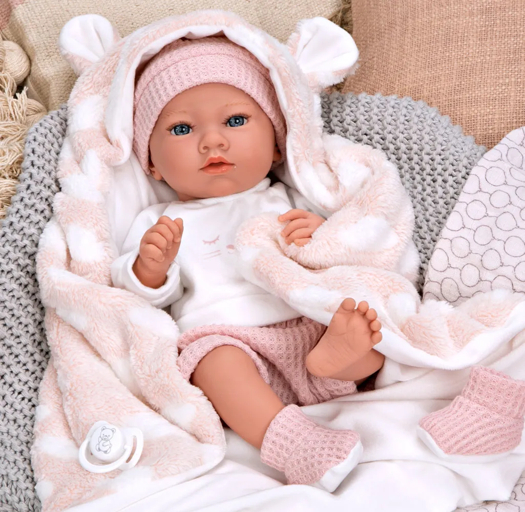 Aria Dolls Elegance Aria Pink Weighted Doll with Blanket