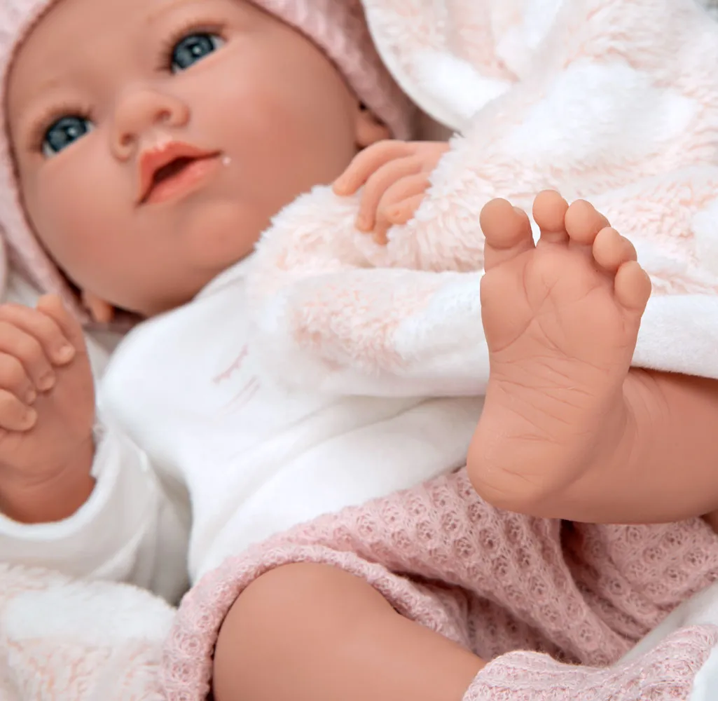 Aria Dolls Elegance Aria Pink Weighted Doll with Blanket