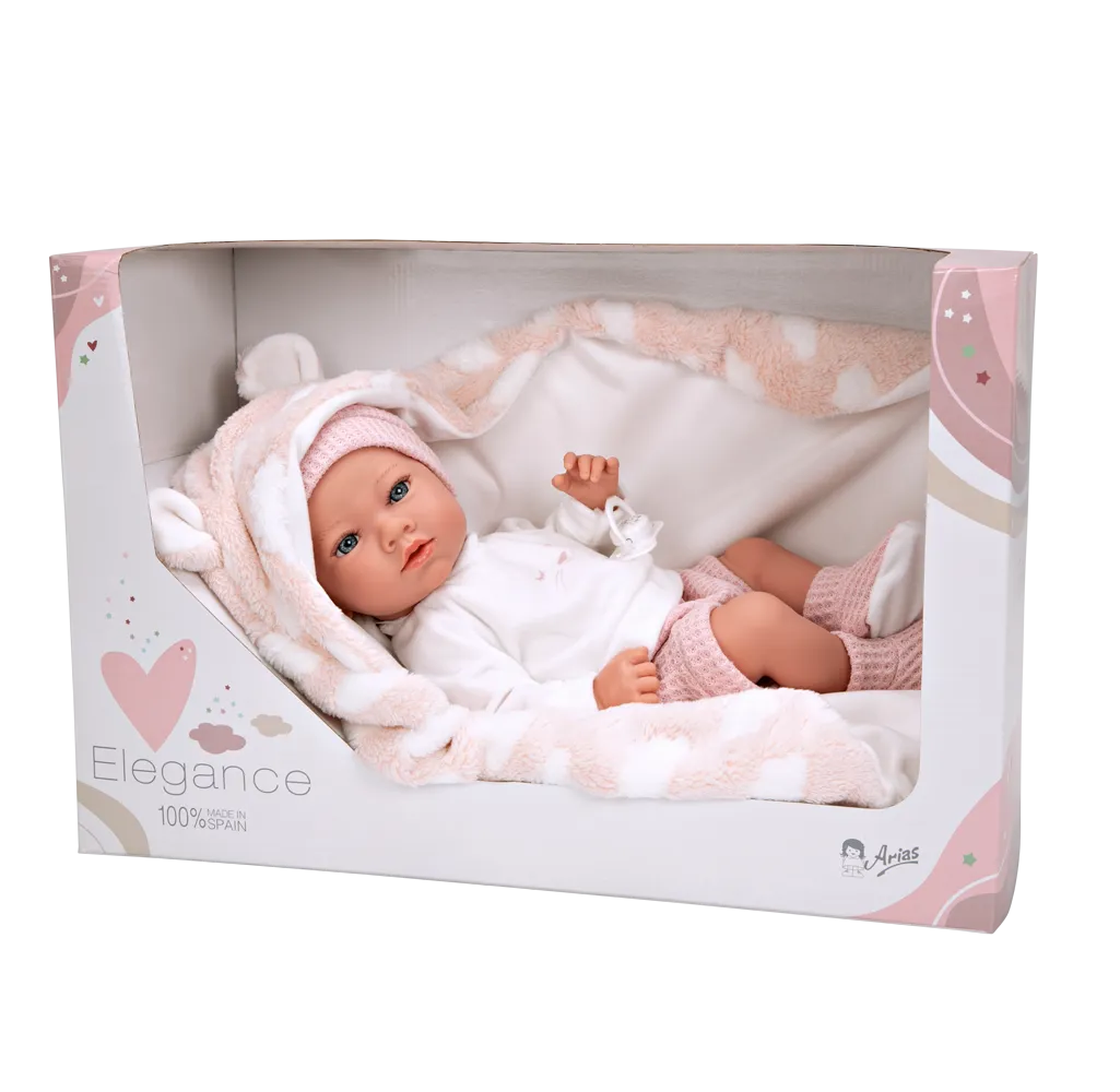 Aria Dolls Elegance Aria Pink Weighted Doll with Blanket