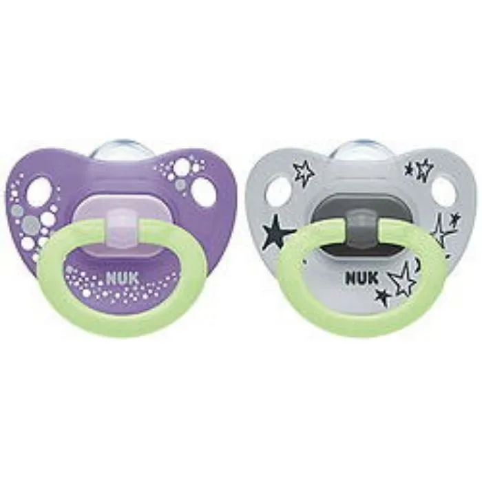 NUK Happy Nights  0-6 Months ( Purple & Grey )