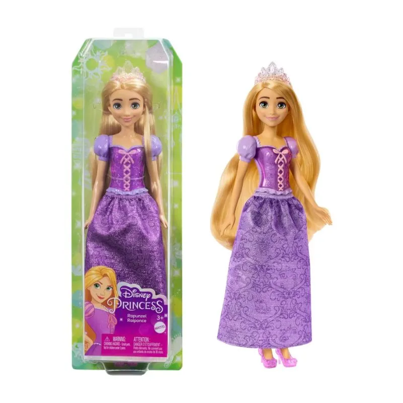 Mattel Disney Princess Rapunzel Doll in Sparkling Fashion with Removable Skirt