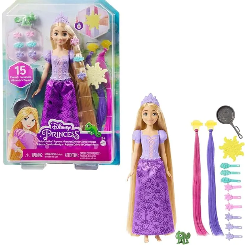 Mattel Disney Princess Rapunzel Fashion Doll with 2 Color-Change Hair Extensions