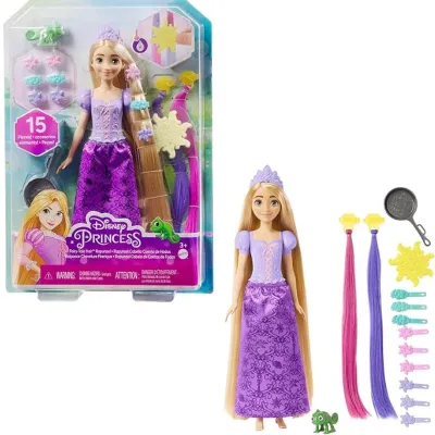Mattel Disney Princess Rapunzel Fashion Doll with 2 Color-Change Hair Extensions