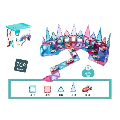 Infinity Toys 7.5CM Magnetic blocks (Parking garage) (108PCS)