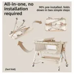 Lazarid Folding cradle 5 in 1  Cream/gold