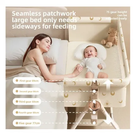 Lazarid Folding cradle 5 in 1  Cream/gold