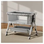 Lazarid 5-in-1 Folding Crib Gray
