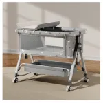 Lazarid 5-in-1 Folding Crib Gray