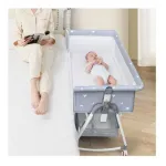 Lazarid 5-in-1 Folding Crib Gray