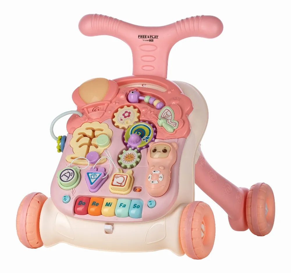 FreeOn Free2Play Baby walker Walk&Play 2in1, pink